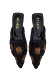 Midnight Orbit Lace Pointed Mules Source