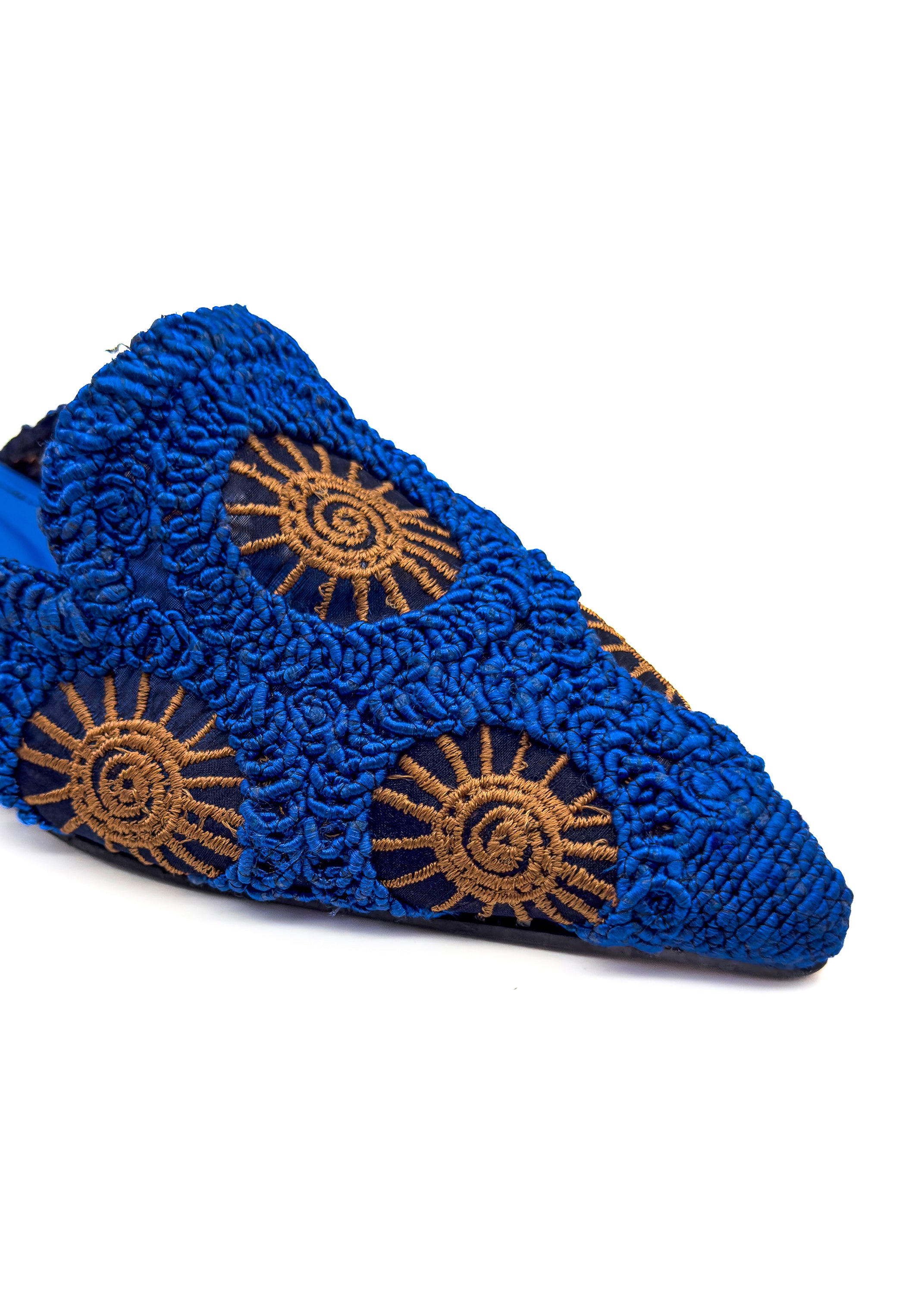 Royal Orbit Lace Pointed Mules Source