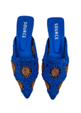Royal Orbit Lace Pointed Mules Source