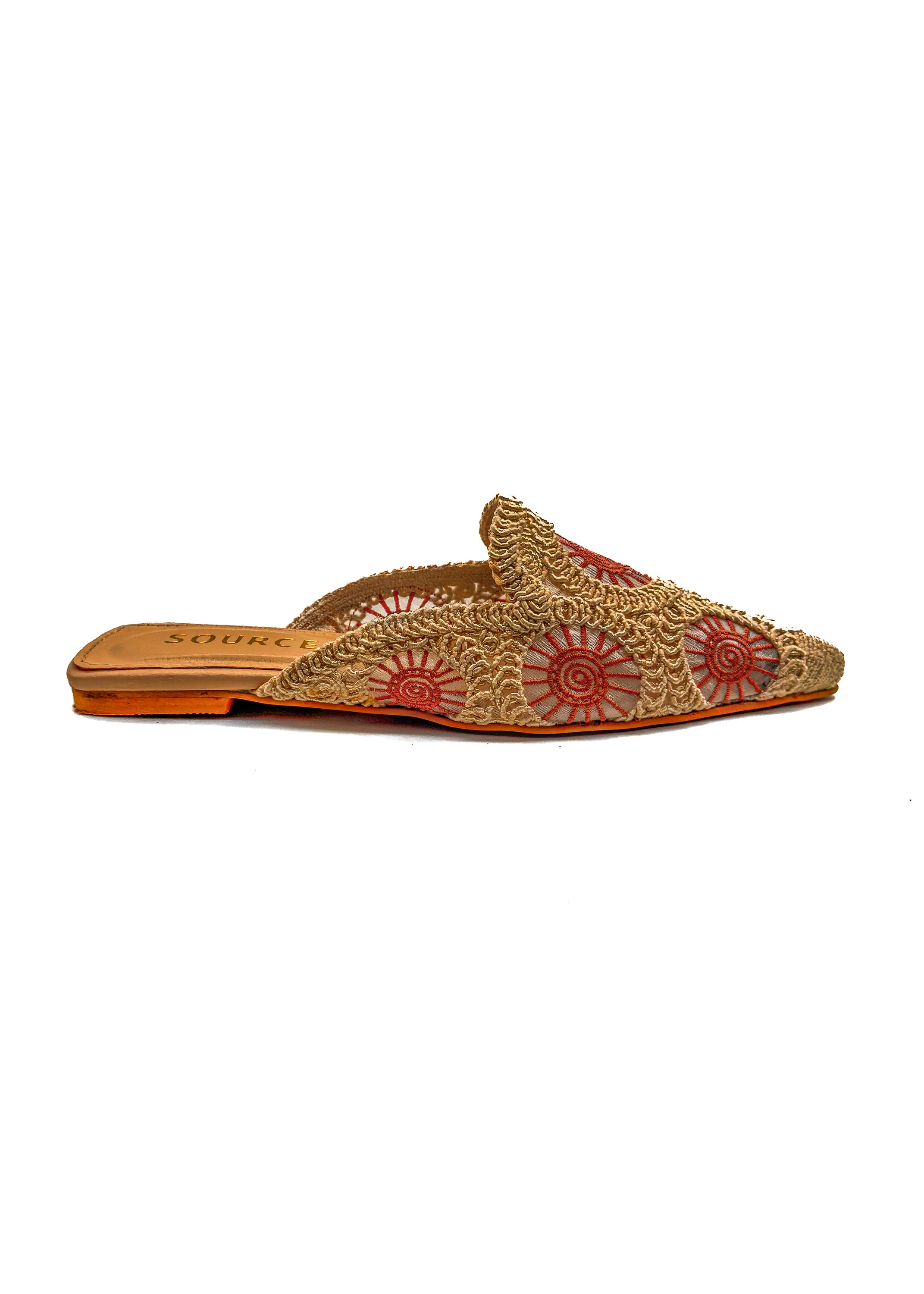 Ivory Glow Lace Pointed Mules Source