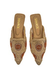 Ivory Glow Lace Pointed Mules Source