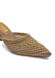 Nude Whirl Lace Heeled Mules Source
