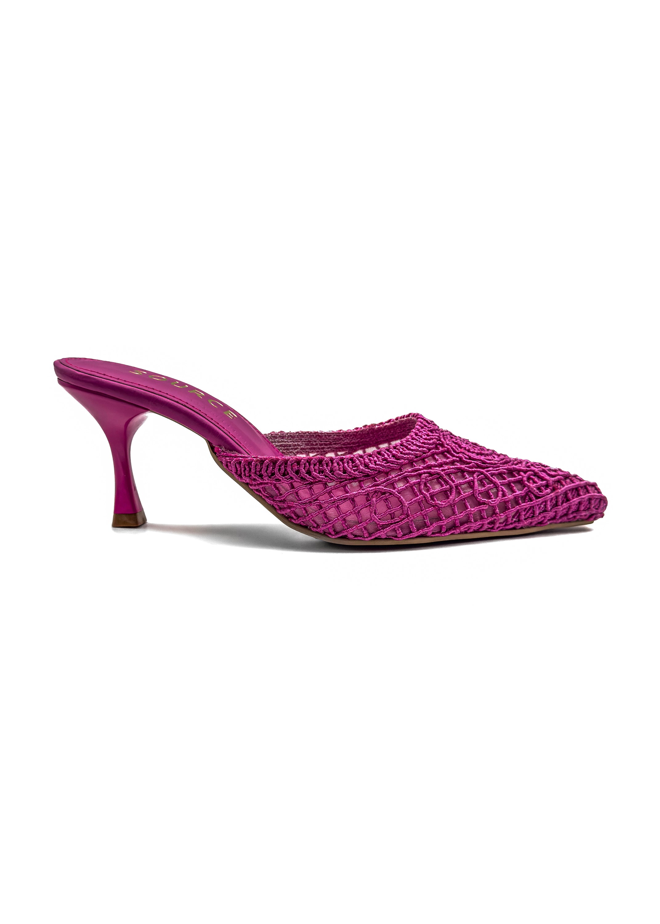 Lace Heeled Mules Source