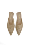Nude Lace Whisper Pointed Mules Source