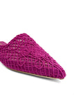 Fuchsia Lace Tease Pointed Mules Source