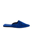 Royal Blue Temptation Lace Mules Source