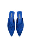 Royal Blue Temptation Lace Mules Source