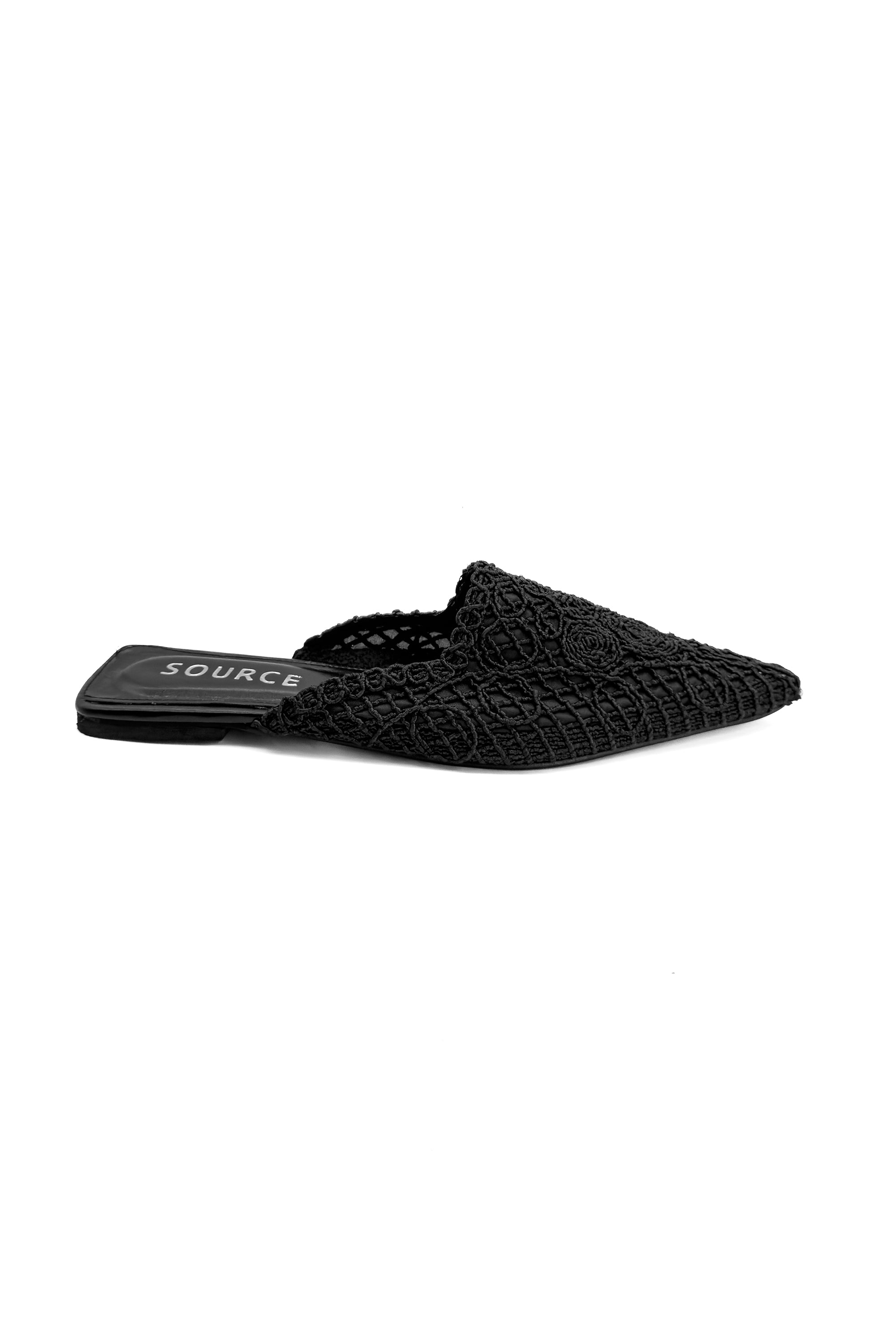 Black Lace Obsession Mules Source