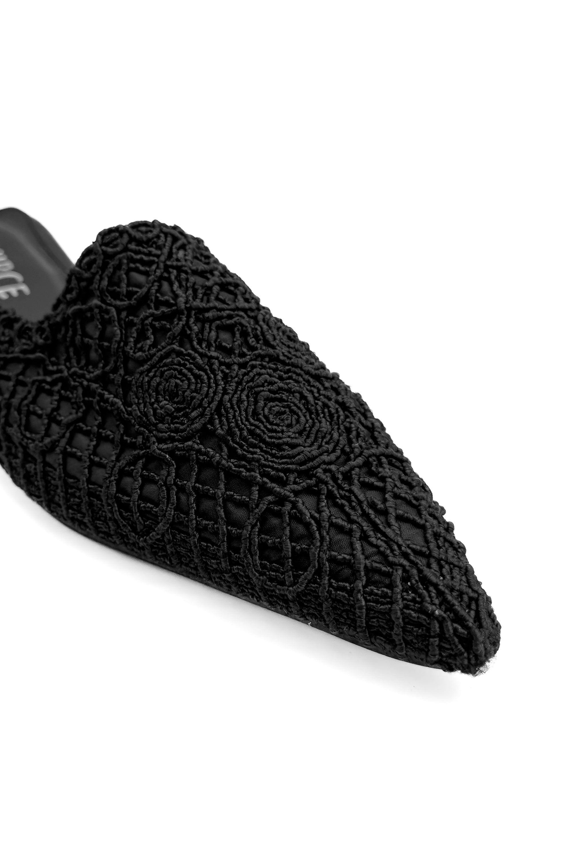 Black Lace Obsession Mules Source