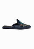 Midnight Garden Velvet Embroidered Mules Source