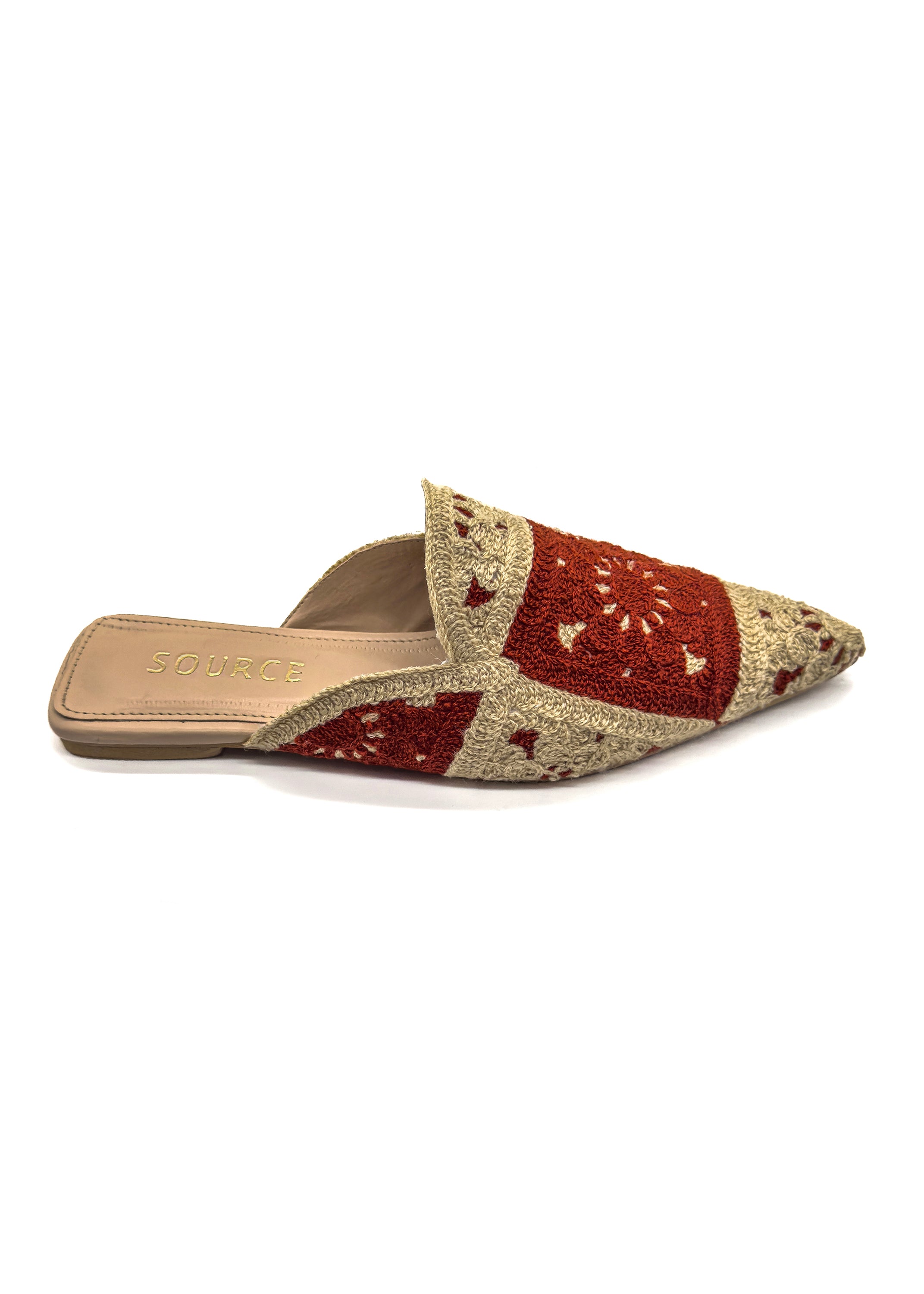Rust Esra Crochet Slides Source