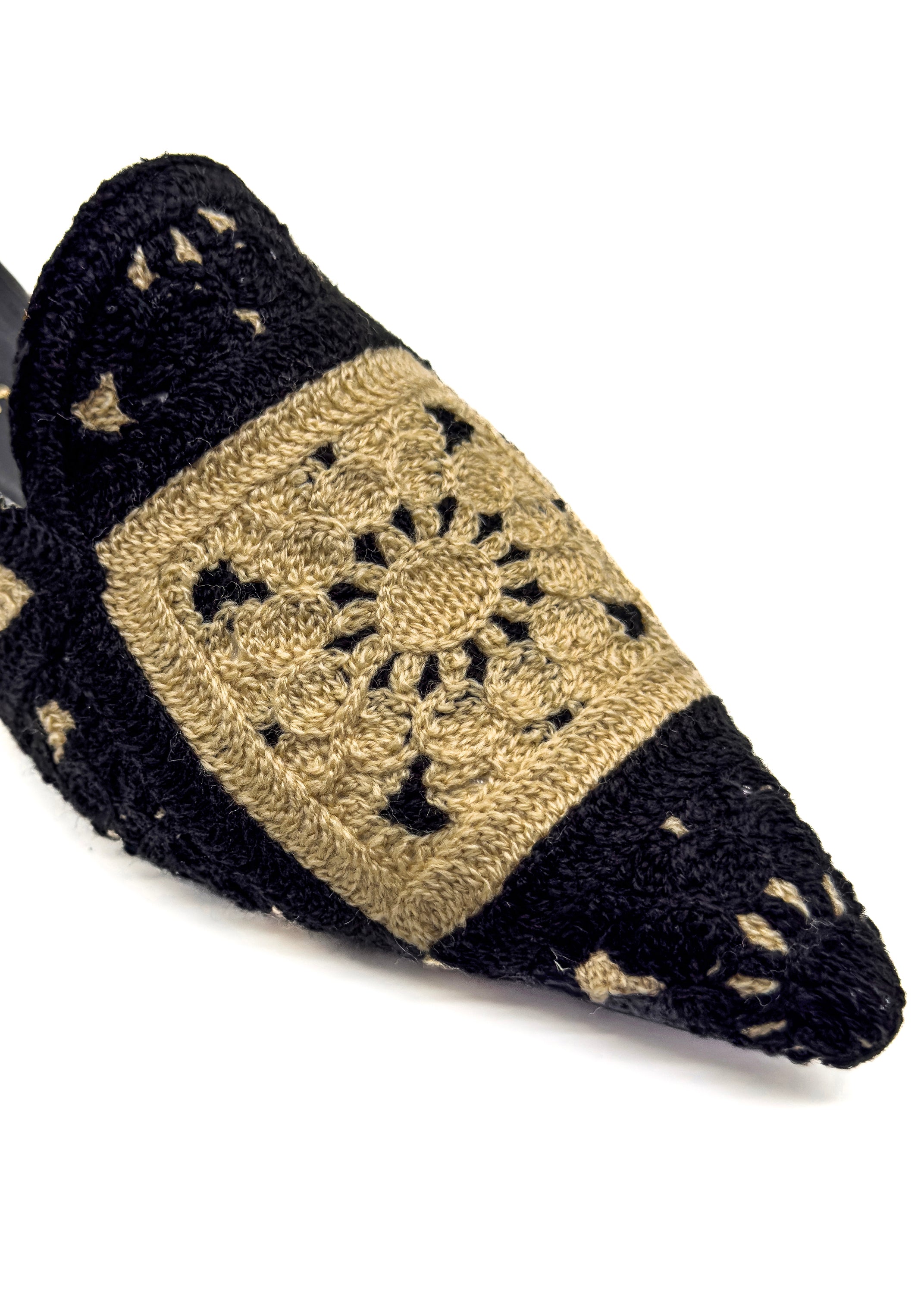 Black Bella Crochet Slides Source