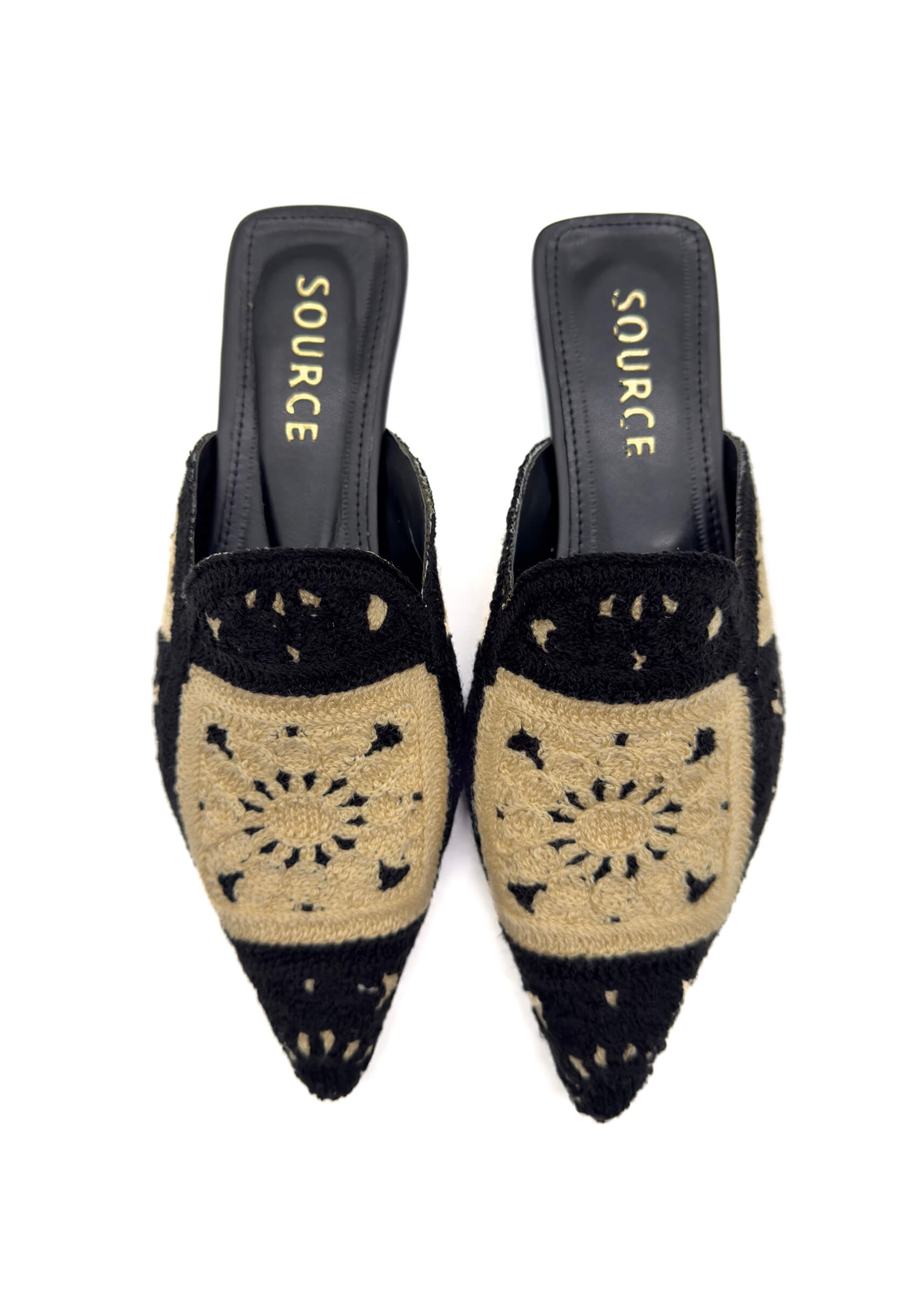 Black Bella Crochet Slides
