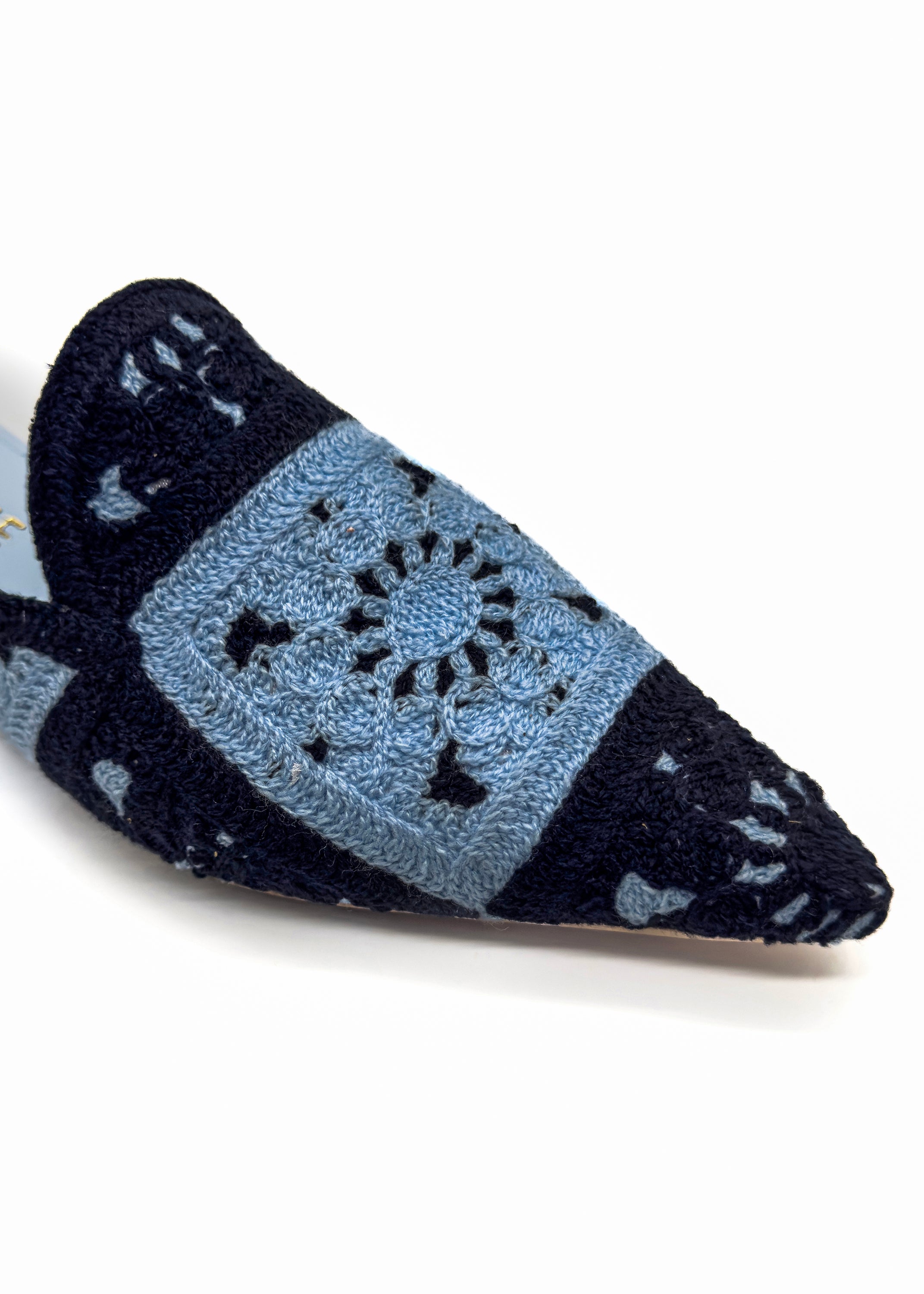 Blue Elara Crochet Slides Source