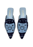 Blue Elara Crochet Slides Source