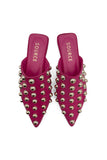 Hot Pink Studded Rebel Mules Source