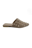 Taupe Glam Studded Mules Source