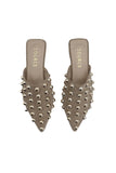 Taupe Glam Studded Mules Source