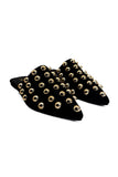 Black Studded Temptation Mules Source