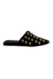 Black Studded Temptation Mules Source