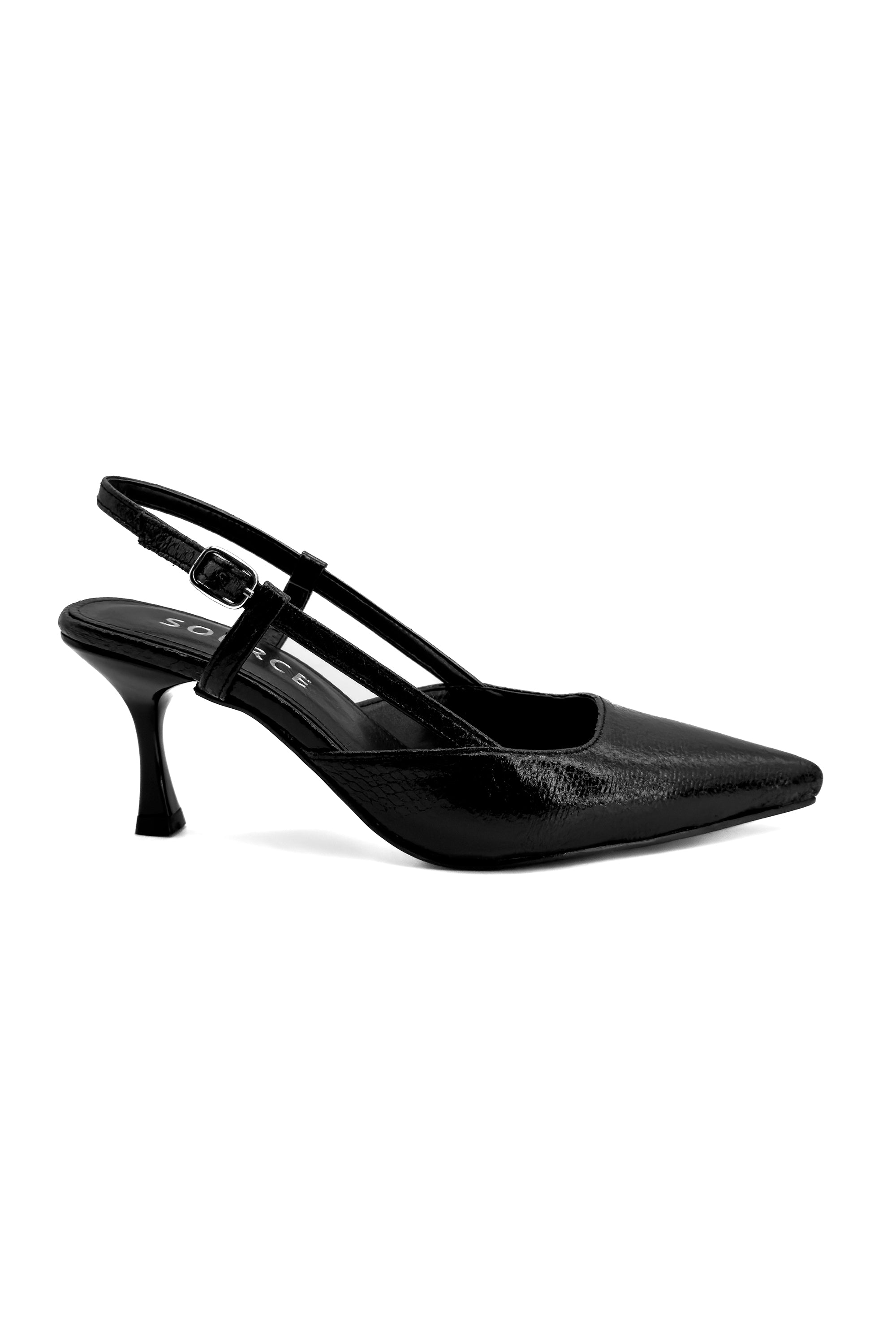 Black Magic Slingback Heels Source