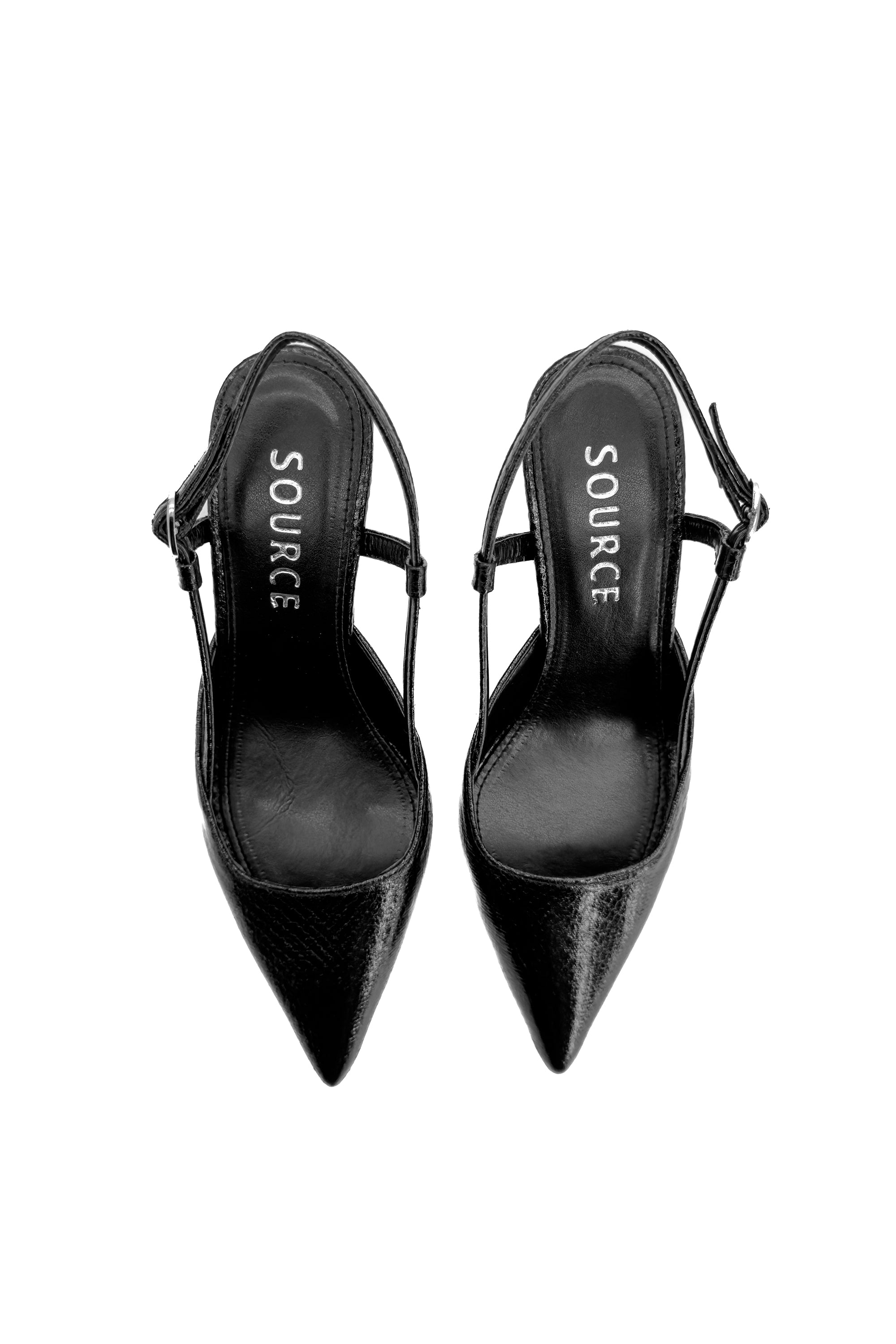 Black Magic Slingback Heels Source