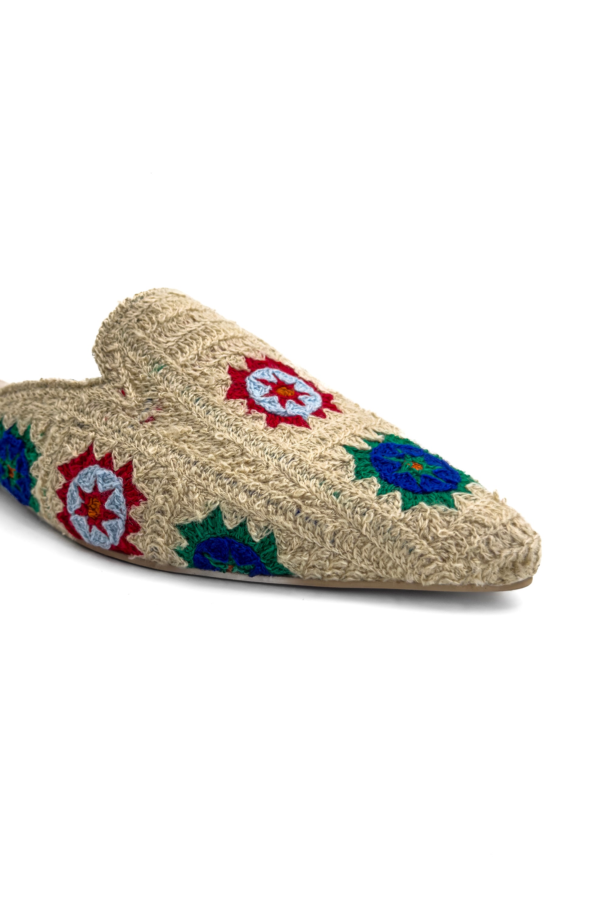 Natural Boho Bloom Mules Source