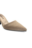 Nude Crystal Dot Pointed Heels