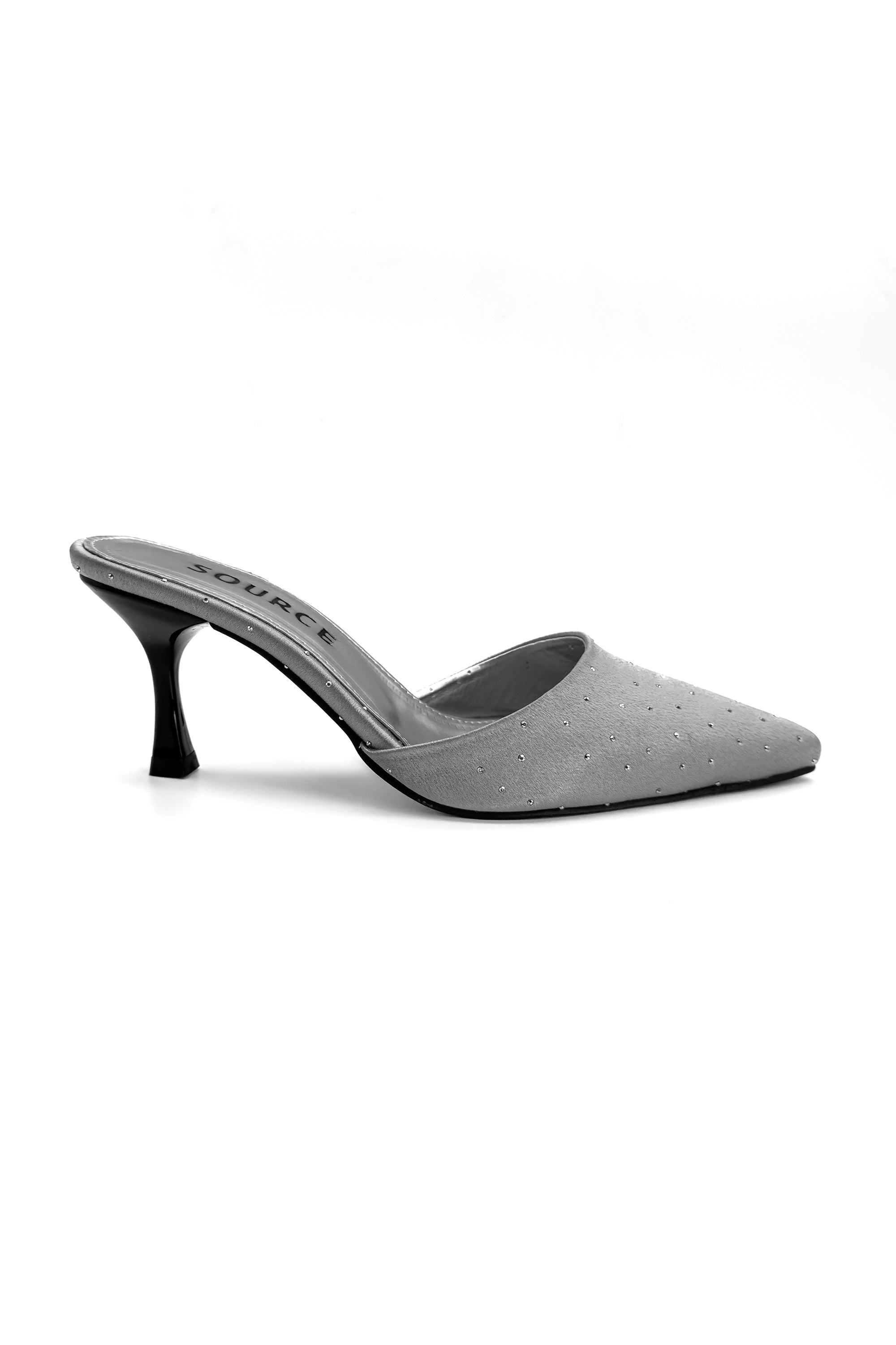 Silver Crystal Whisper Pointed Heels Source