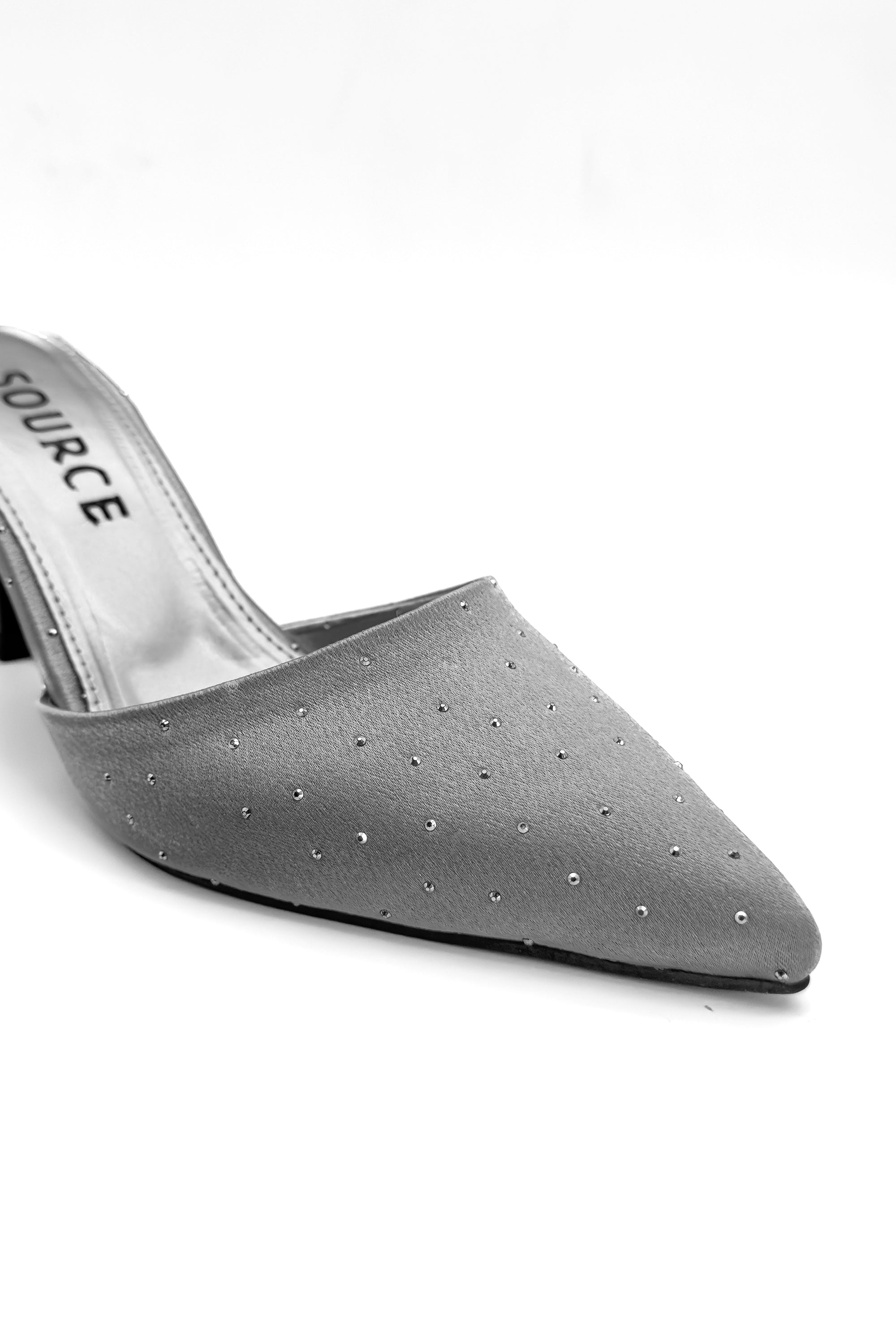 Silver Crystal Whisper Pointed Heels Source