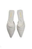 White Mirage Mesh Slippers Source