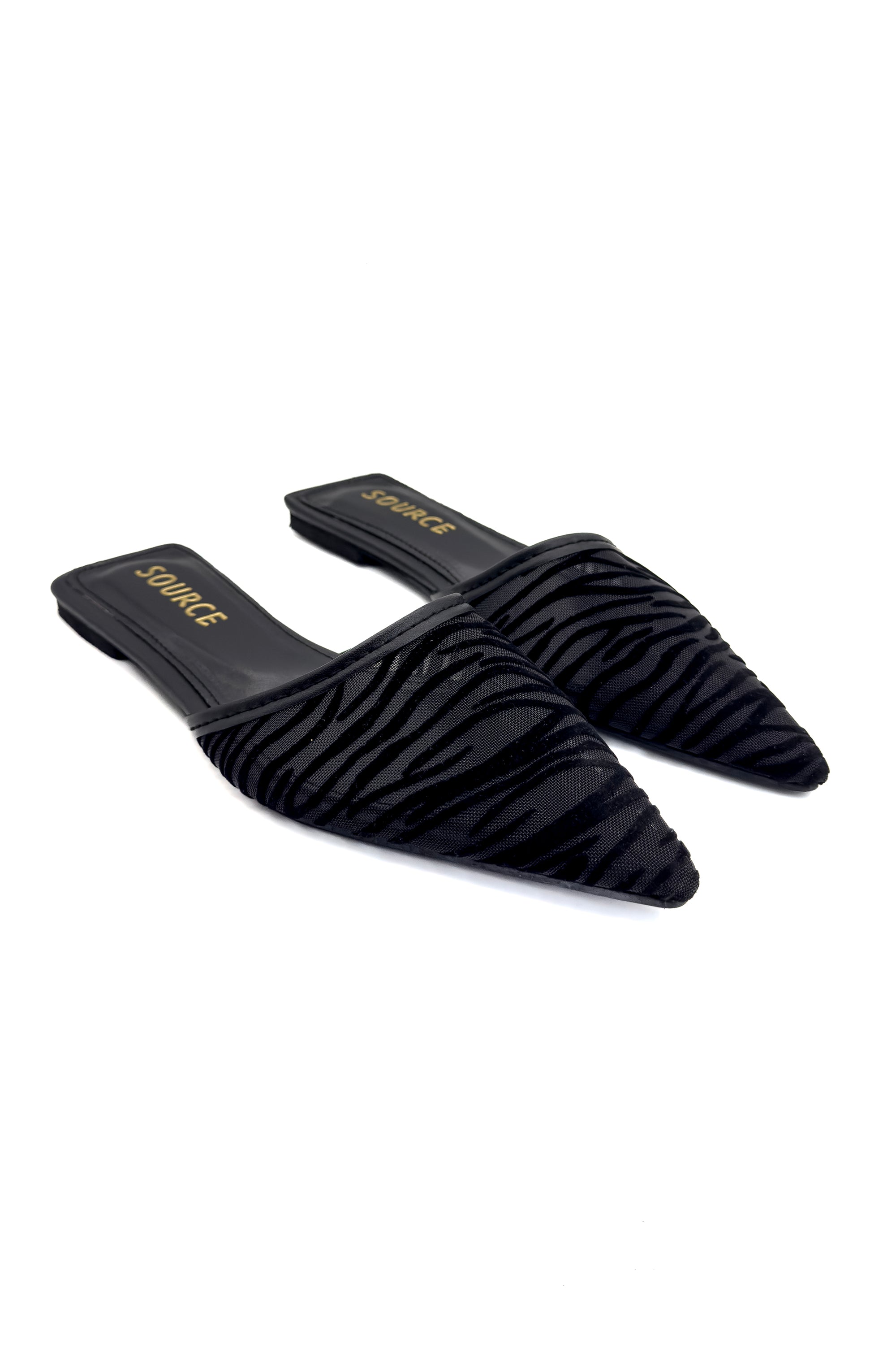 Black Tiger Mesh Slippers Source