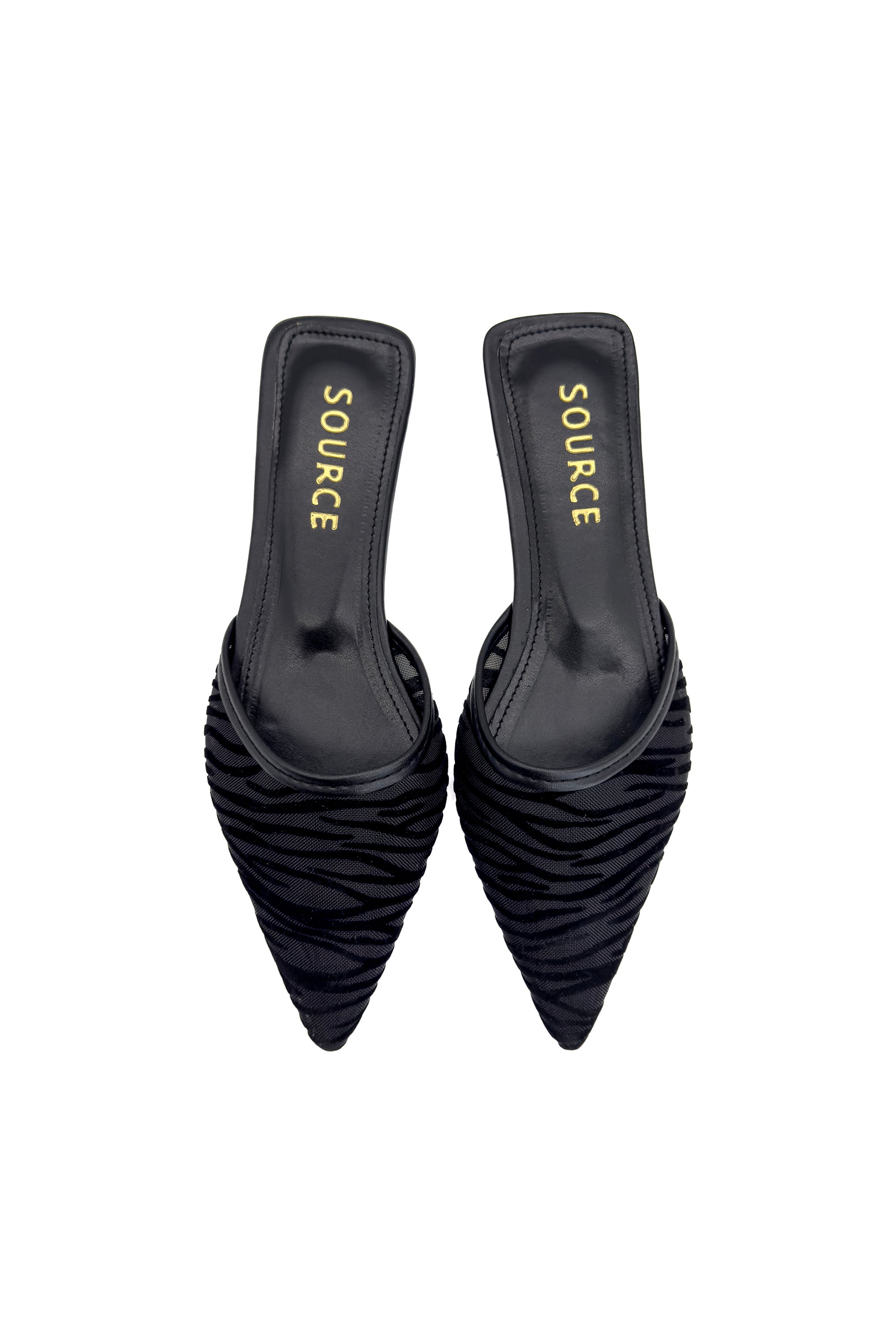Black Tiger Mesh Slippers Source