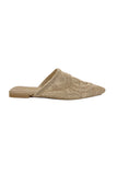 Beige Soleil Embroidered Slippers Source