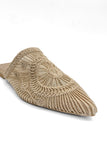 Beige Soleil Embroidered Slippers Source