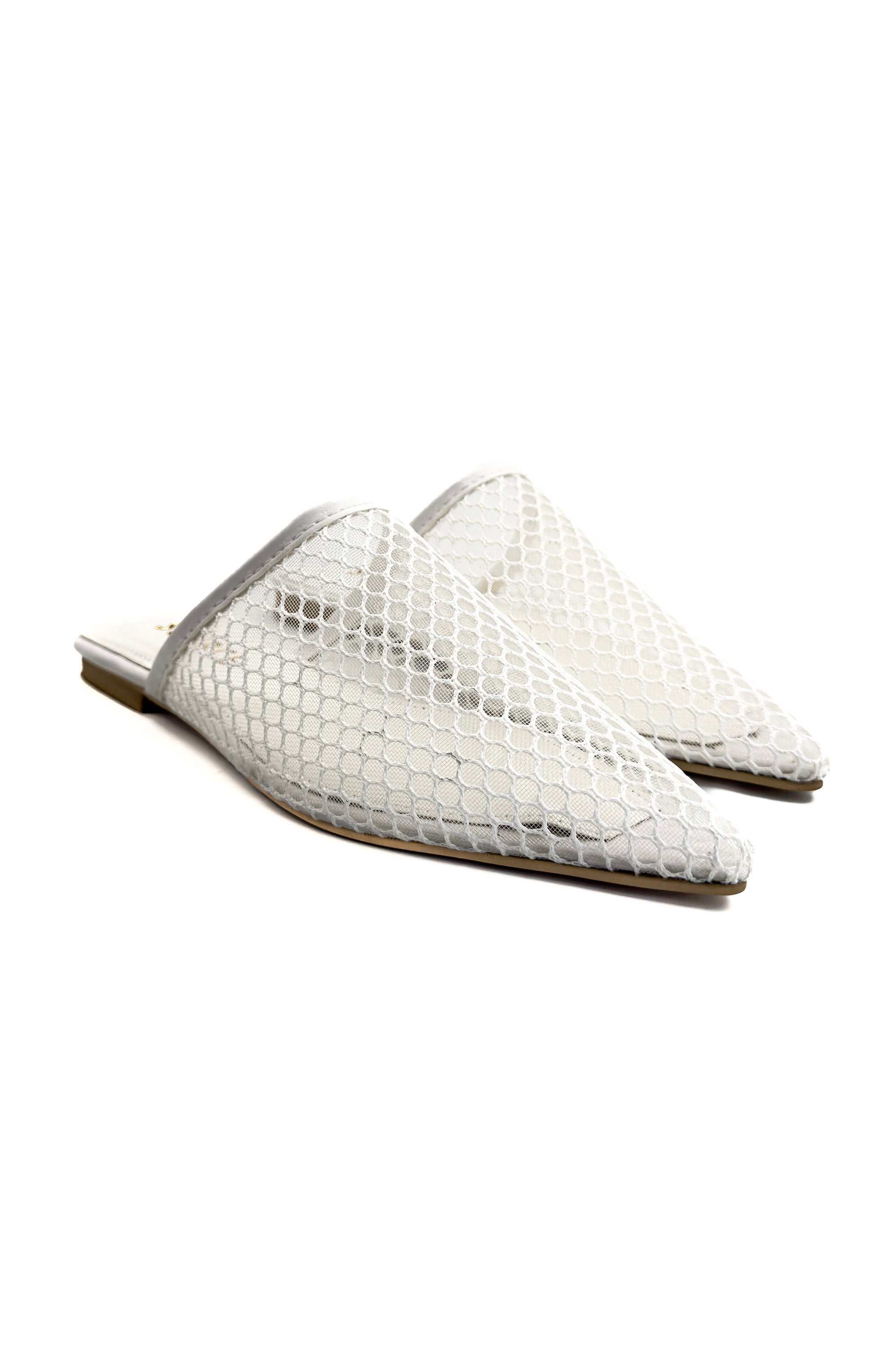 White Mesh Femme Slide Source