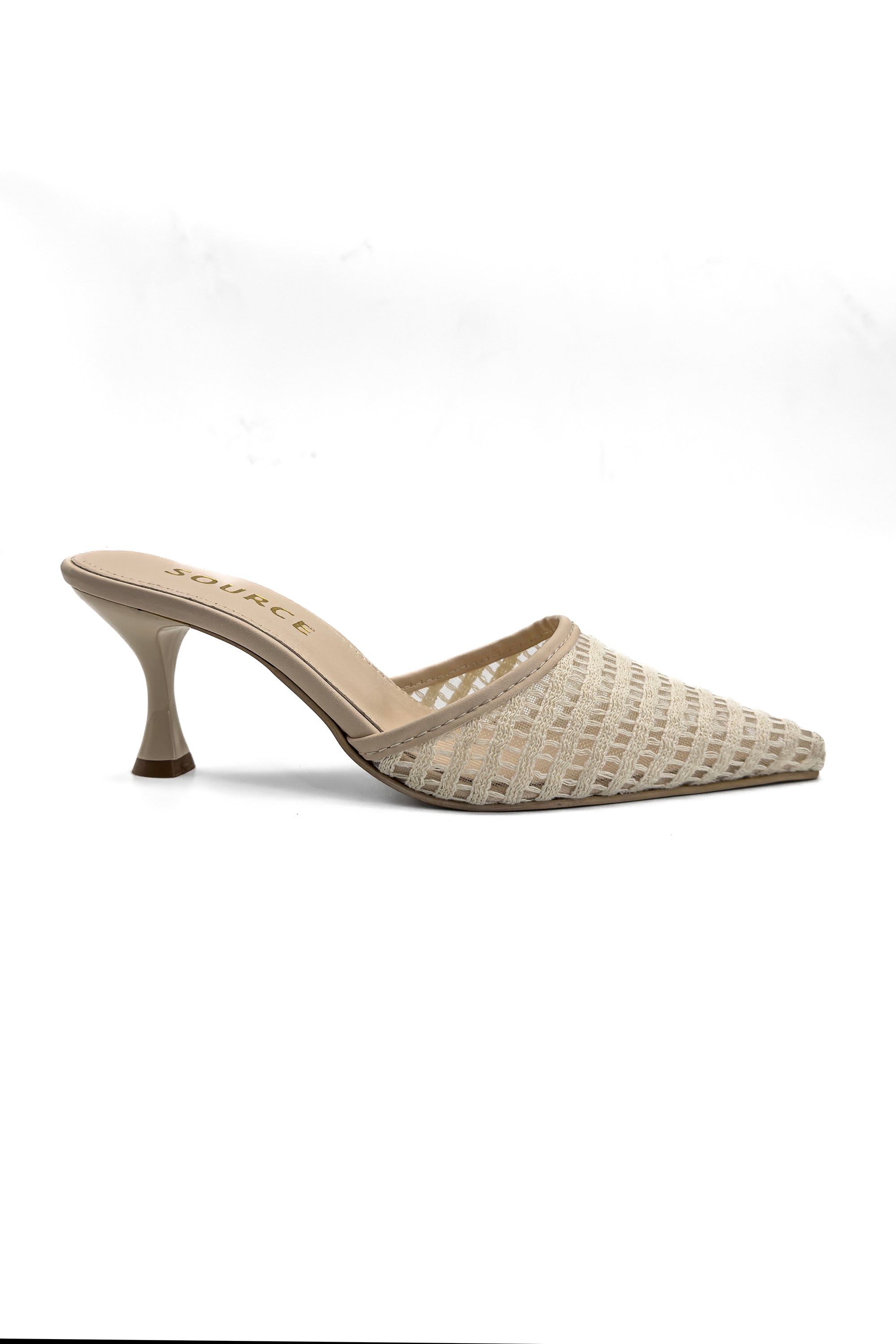 Ivory Lattice Desire Heels Source