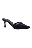 Black Lattice Bella Heels