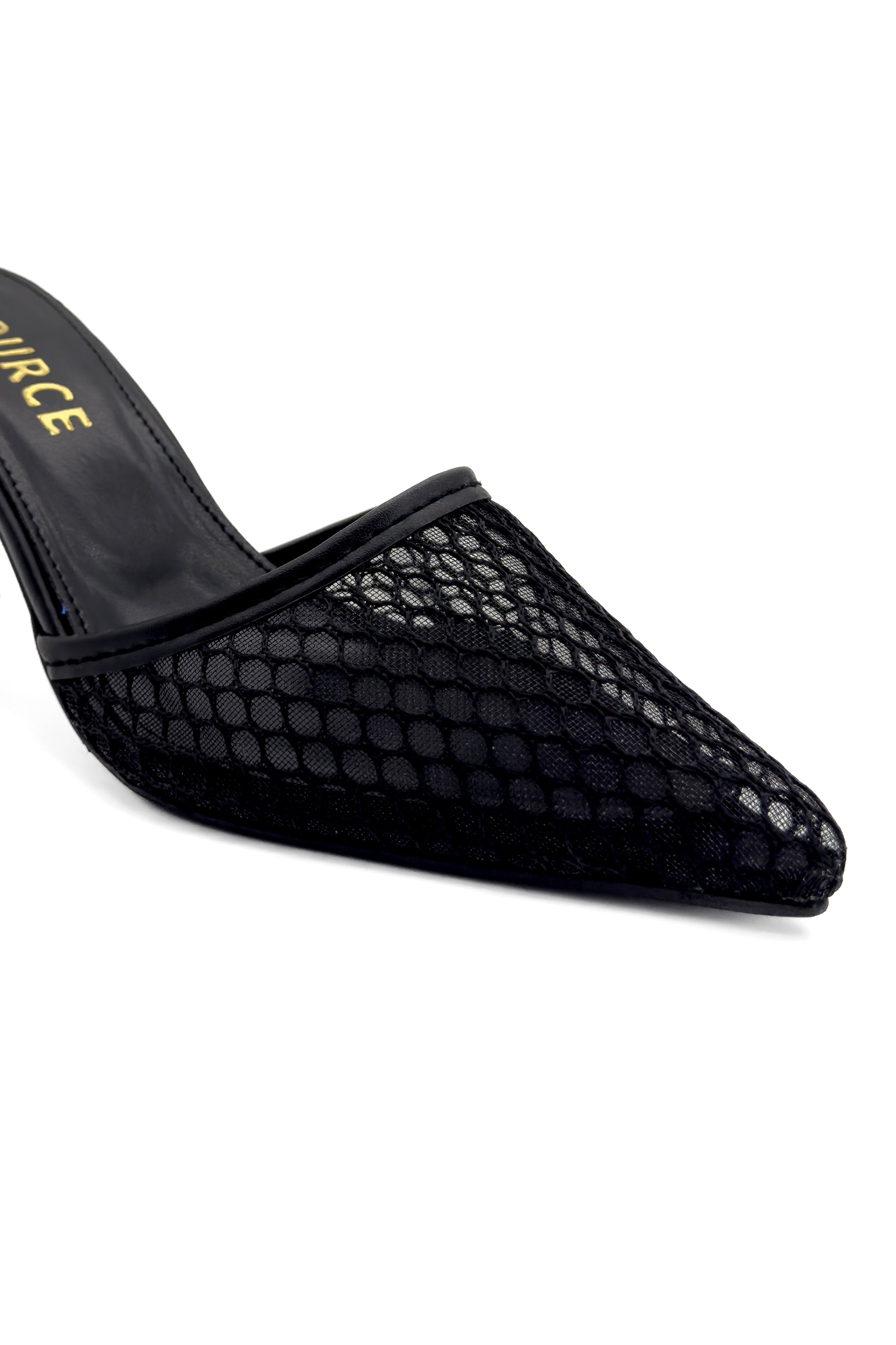 Black Mesh Temptation Heels Source