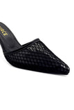 Black Mesh Temptation Heels Source