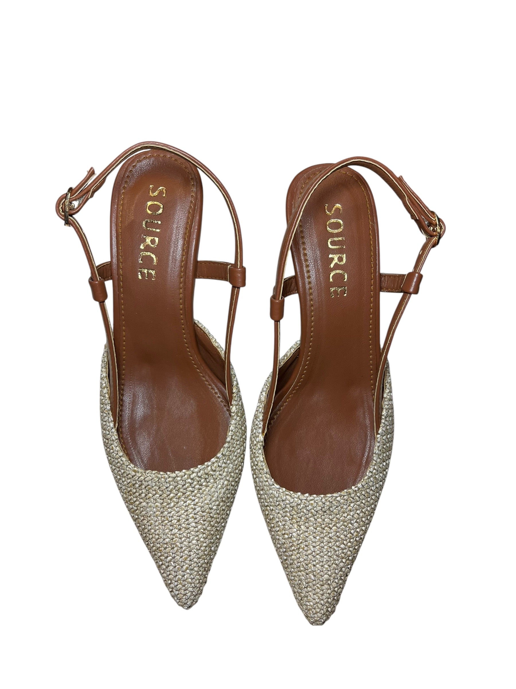 Braided Slingback Heel
