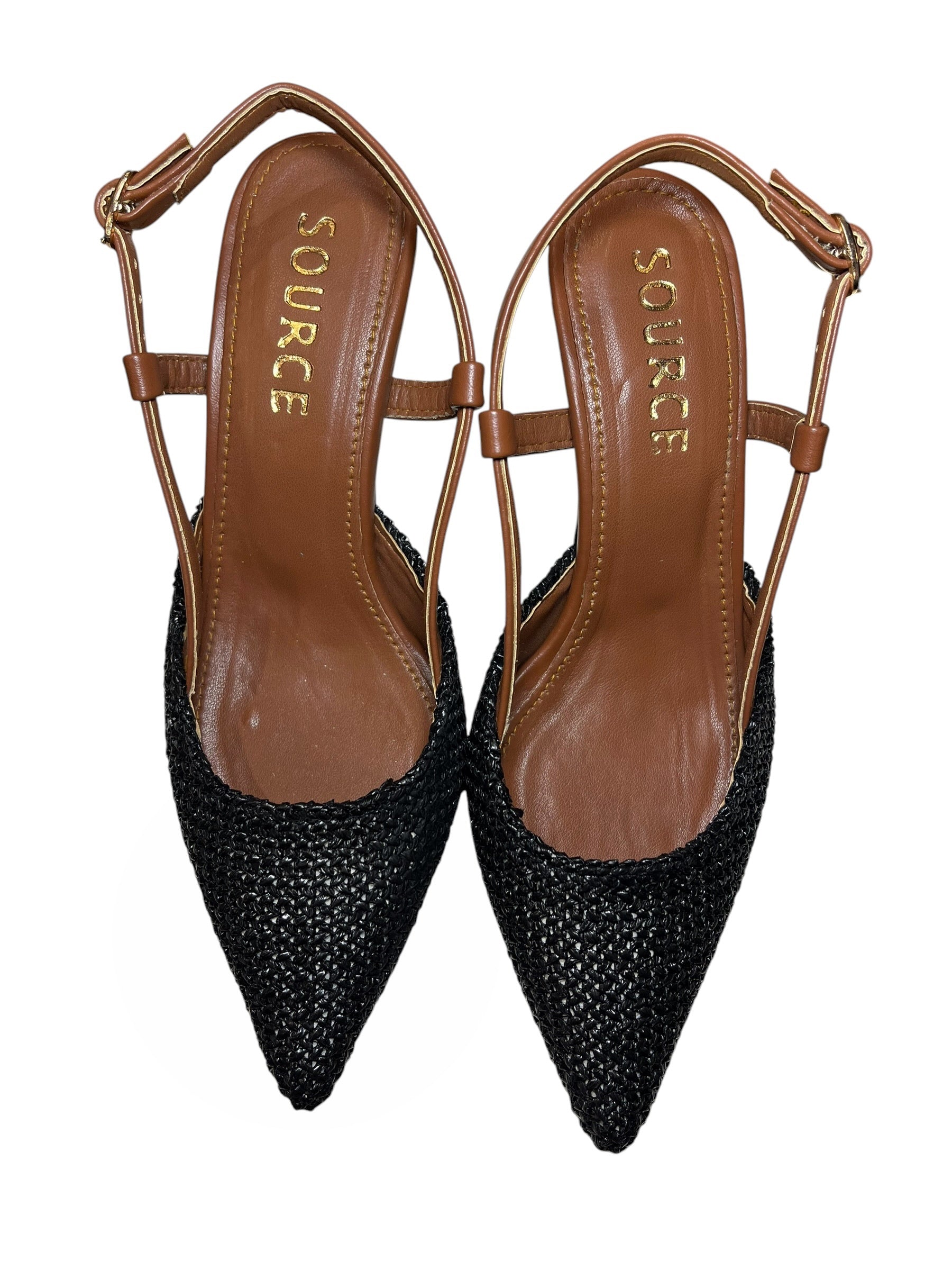 Braided Slingback Heel