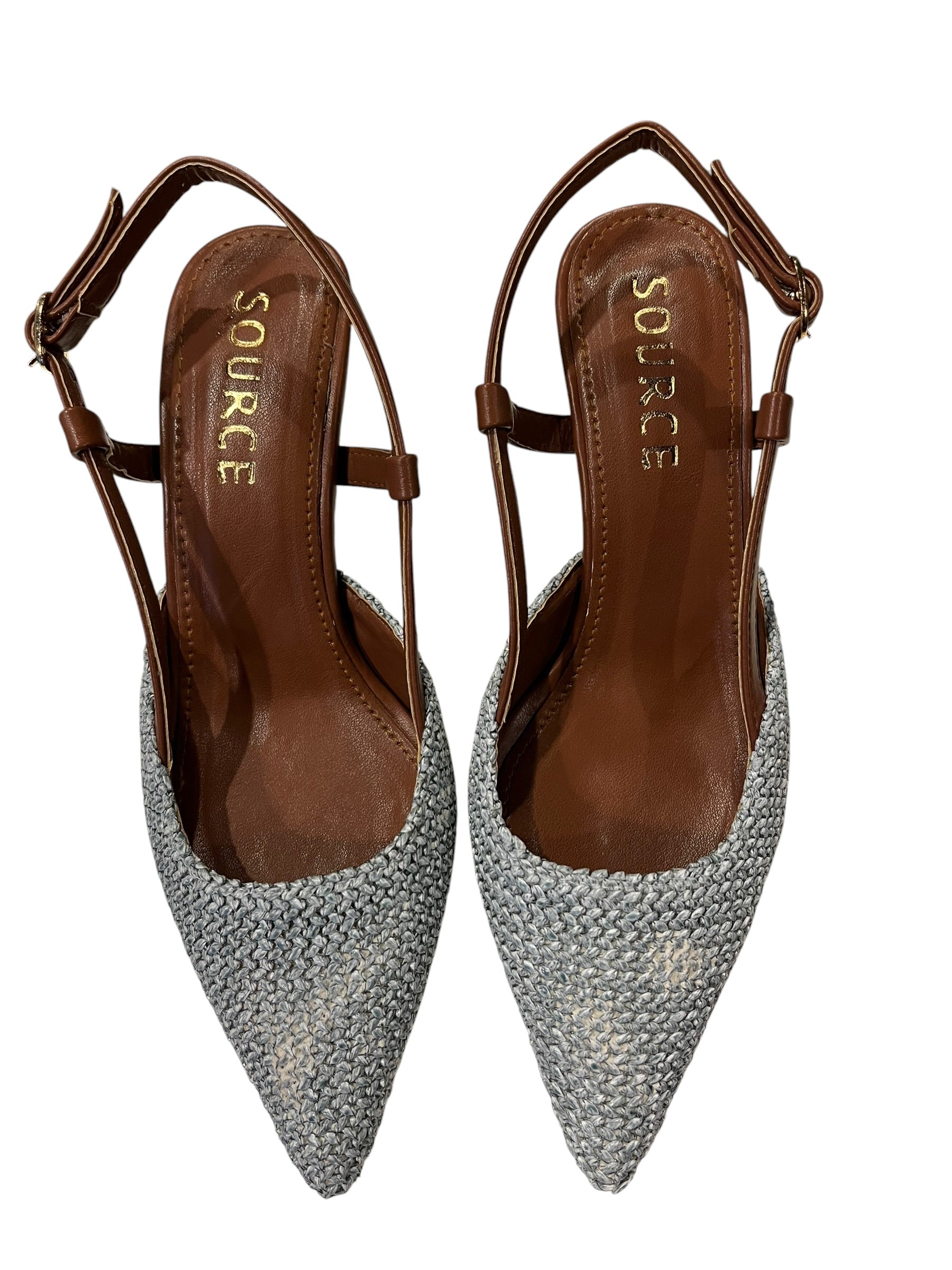 Braided Slingback Heel