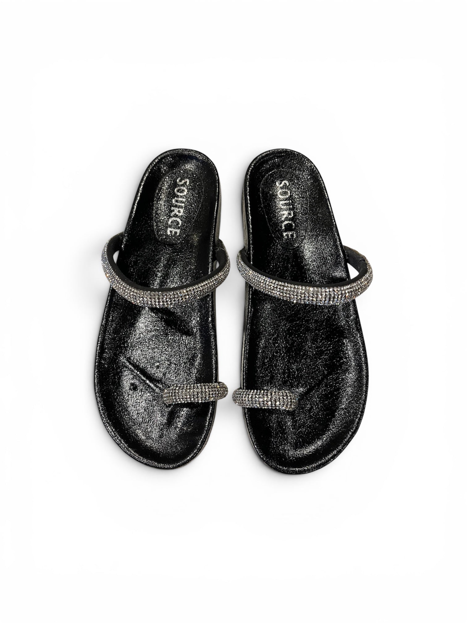 Crystal Toe Loop Slippers