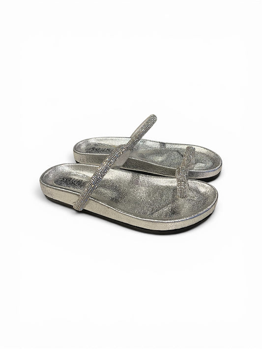Crystal Loop Slippers silver Source
