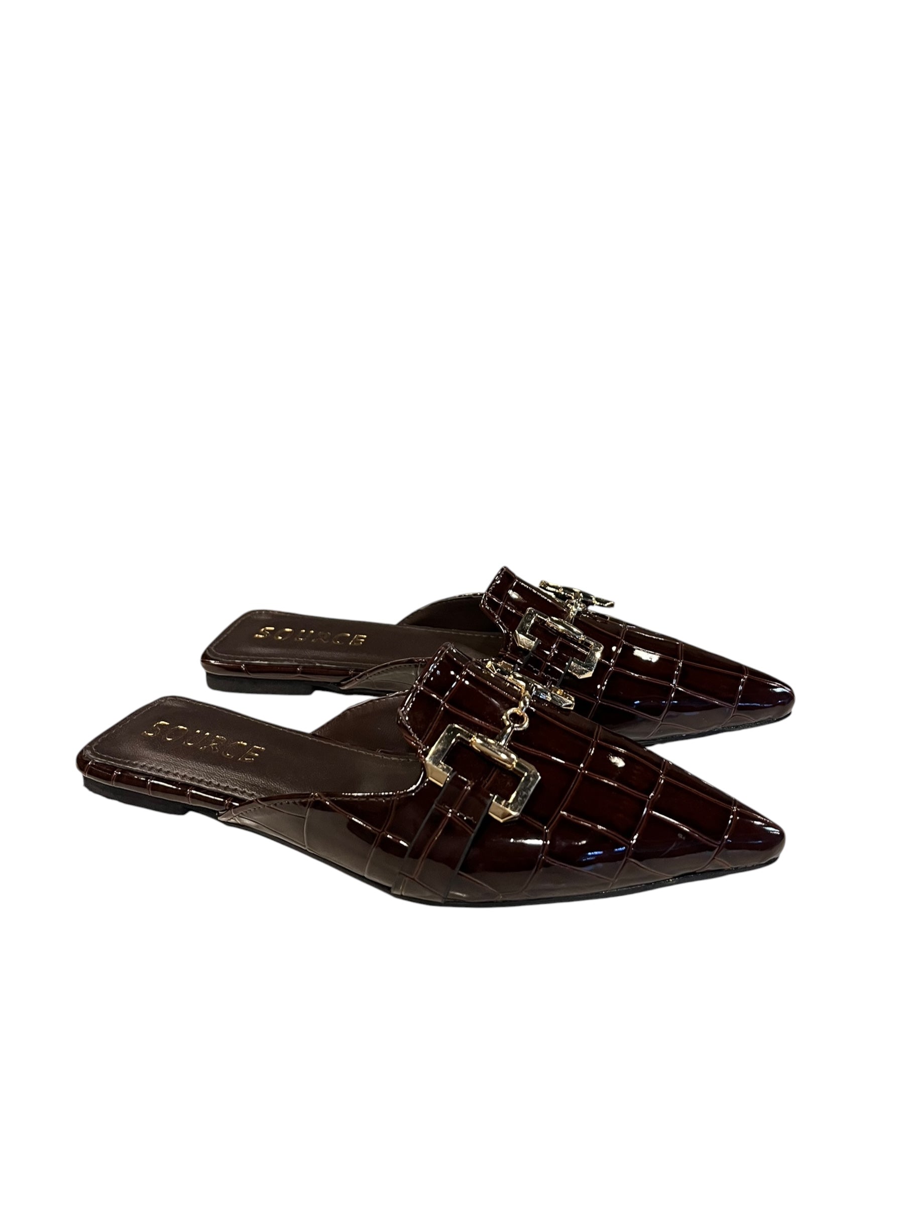 Link Leather Mule Brown Source