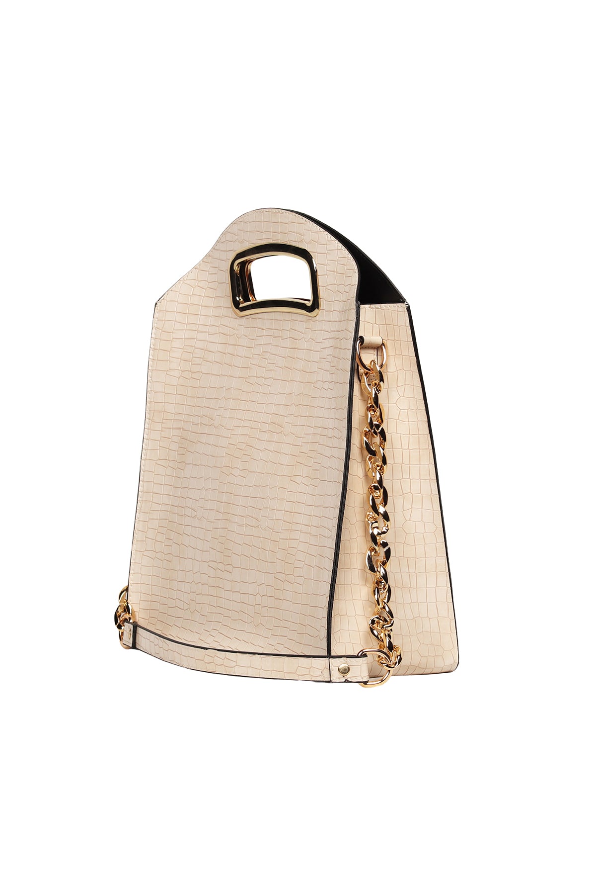 Ivory Croc Ruby Chain Shoulder Bag Source