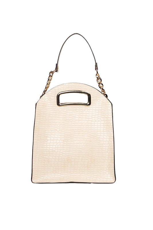 Ivory Croc Ruby Chain Shoulder Bag Source