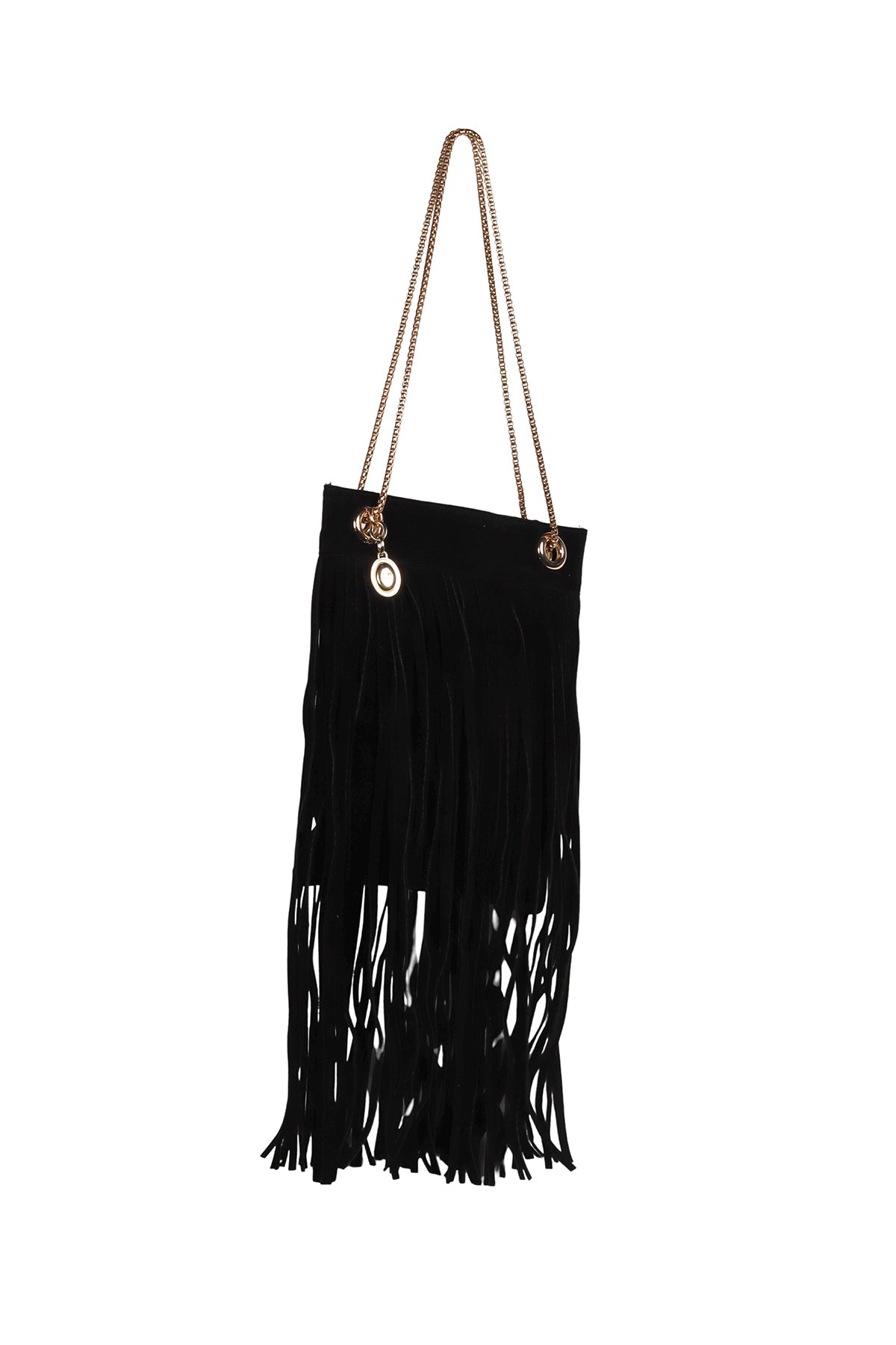 Black Madison Fringe Shoulder Bag Source