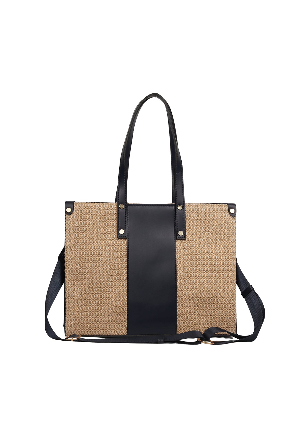 Midnight Black Ivy Woven Shoulder Bag Source